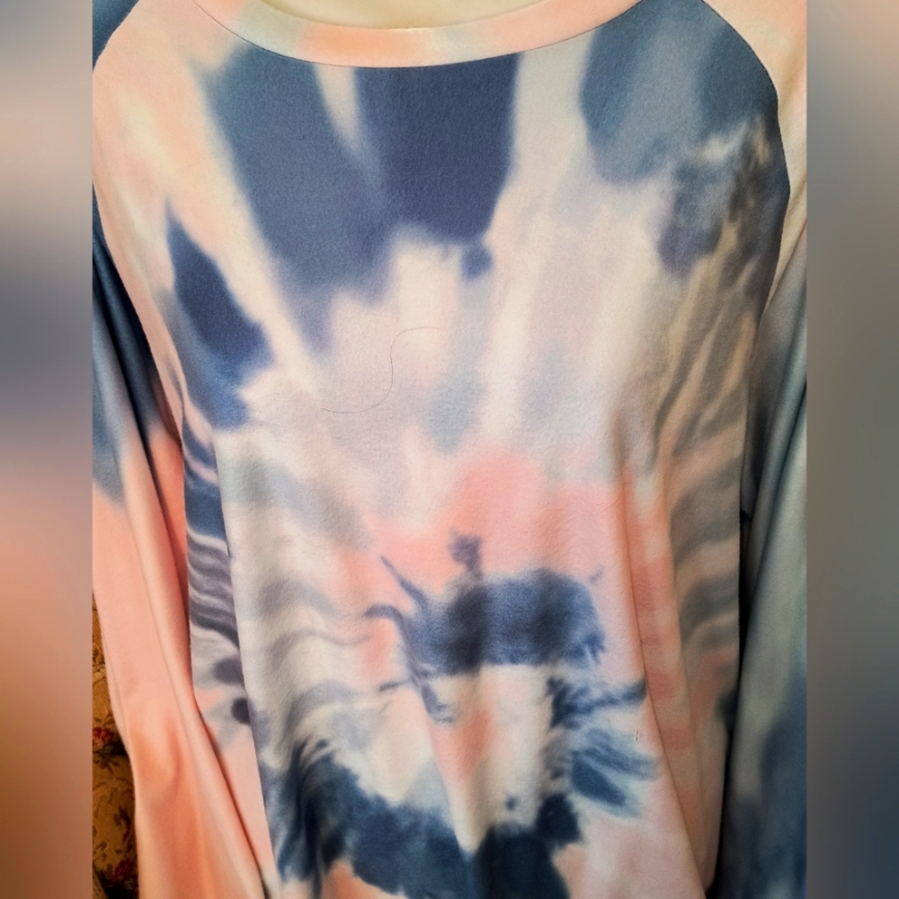 Women's tie dye size 2X long sleeve t shirt new